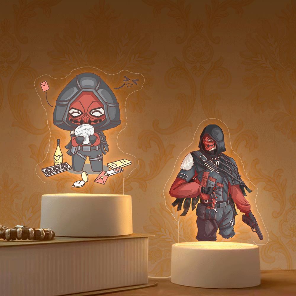 三角洲行动小夜灯卧室书桌DIY立牌生日礼物摆件游戏周边定制模型