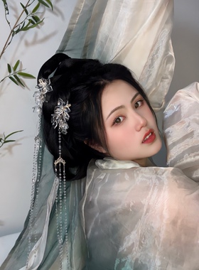 琉璃配饰发簪透明汉服古风原创