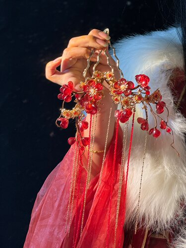 汉服配饰梅花发饰古风原创