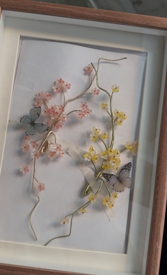 原创 云岫 琉璃簪花清冷发饰百搭汉服配饰古风饰品蝴蝶仙气百搭