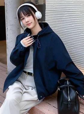 2025秋新款时子尚修身百搭连帽外套设计感百1搭女小个CCB85103-上