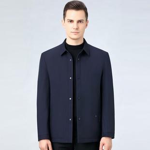 8228 新款 羽绒闲服商务中爸薄爸装 男士 F休保暖外套 秋冬翻领年轻款
