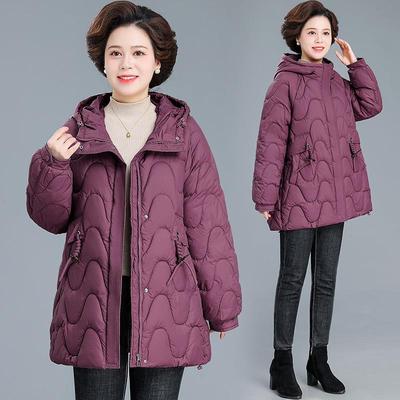 老年羽绒女妈妈装中长款中年中女士秋冬服外冬套老年人季棉841665