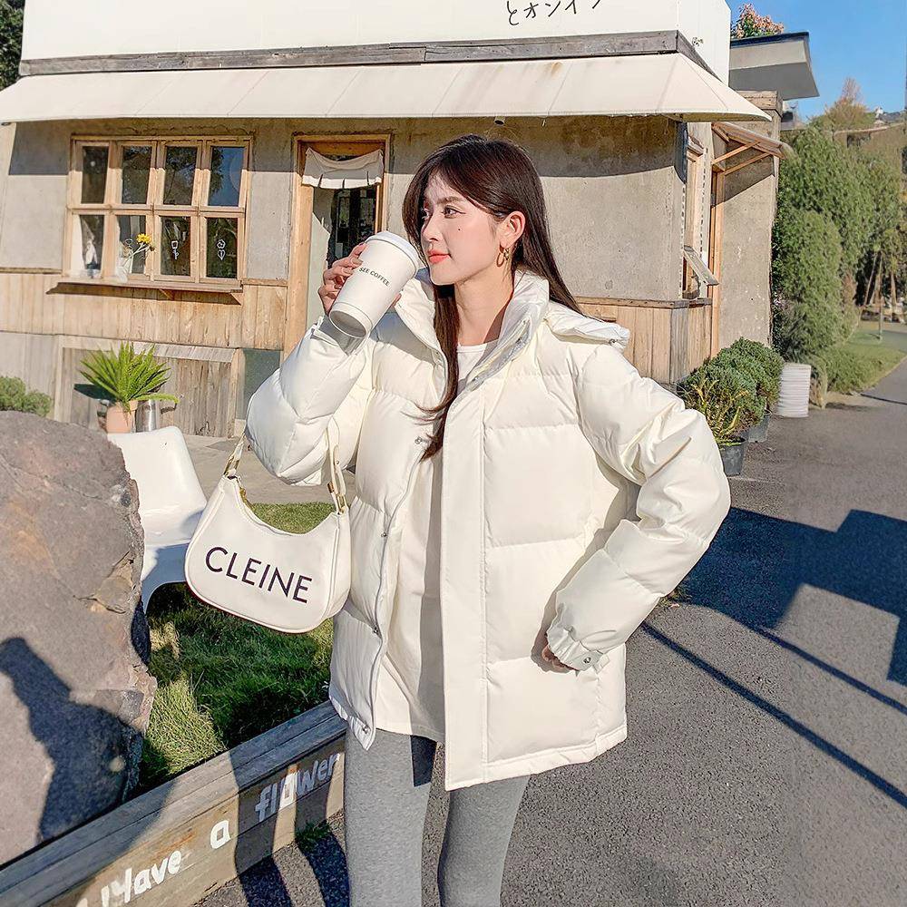 装羽24896绒服男女帽冬季202年新款加厚连情4侣款宽松中戏短款女