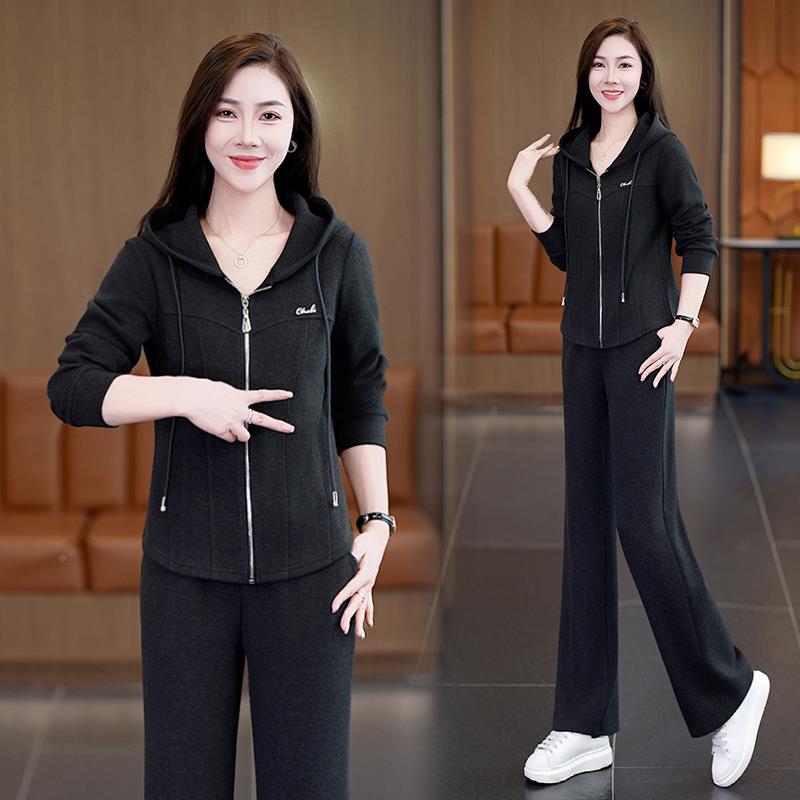 2O025春96775965秋气新款女装运动休闲套装长袖PLO领透吸件汗两套