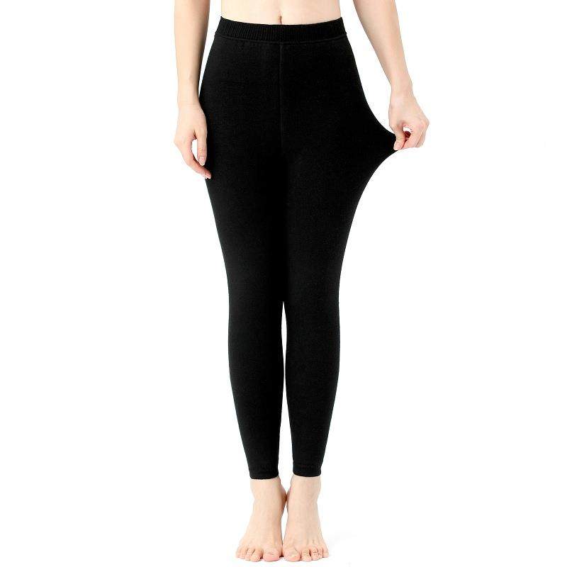 024冬季羊绒裤裤中女BIZ士加绒加厚年高腰打底保暖裤羊羔绒羊毛2