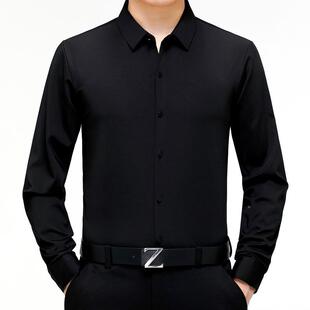 务高级轻奢桑丝中年商职蚕业正装 高感端专柜668 衬衫 长袖 衬 LL男装