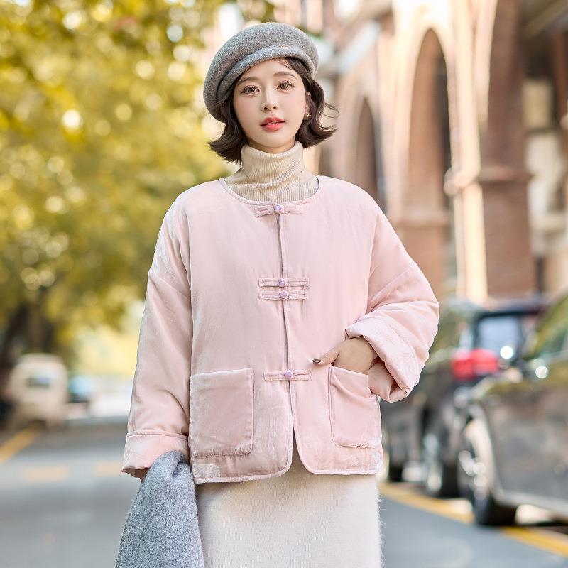 女式羽0绒服22冬季新款新中式国风盘扣时白鸭绒尚保暖外套HG331HG