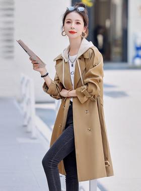S中长款风衣女秋装新款女装3韩版时尚显瘦排扣女士春双秋HS2837-1