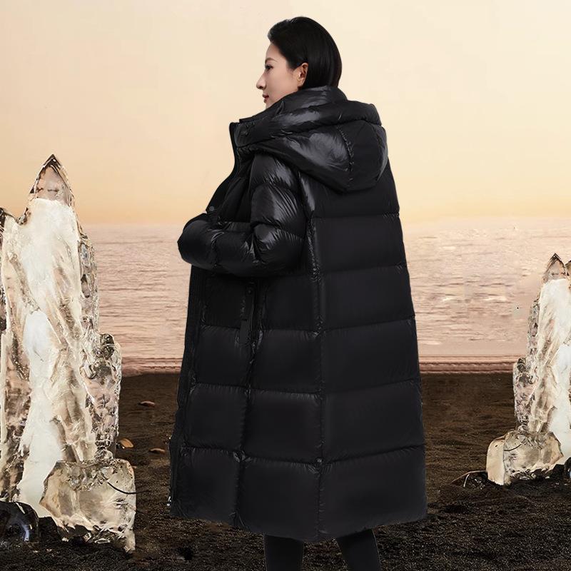 正品撤厚柜90长白绒羽绒服142-0401鹅女中款外套冬季新款加东北极