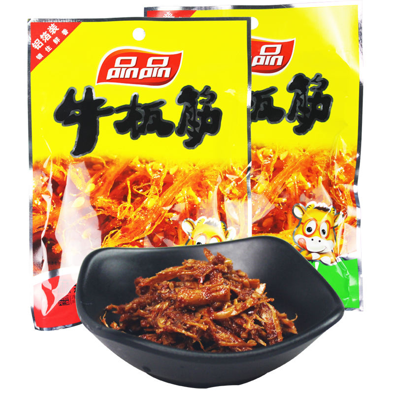 品品牛板筋75g小包装麻辣条牛肉干牛筋熟食肉类零食小吃四川特产