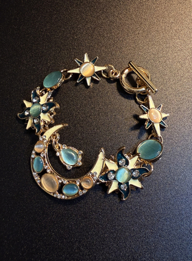 开花的橄榄 Vintage古着 Stellar Luna星星月亮手链