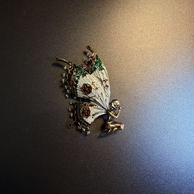 开花的橄榄 Vintage古着 Artisan Fairy天使之翼胸针