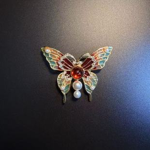 开花的橄榄 Vintage古着 Butterfly Brooch蝴蝶胸针