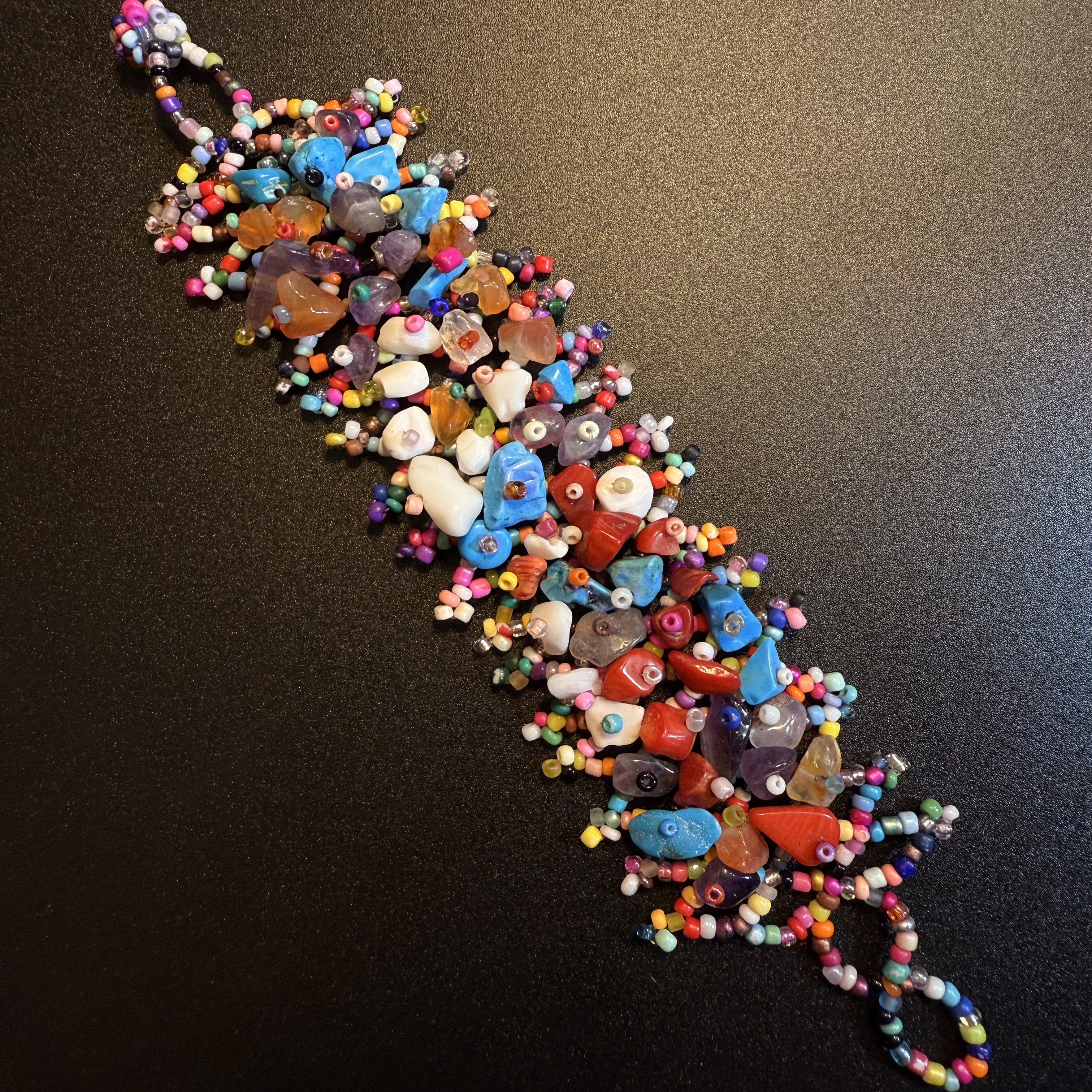 开花的橄榄 Vintage古着 Bead Collage彩色串珠手链