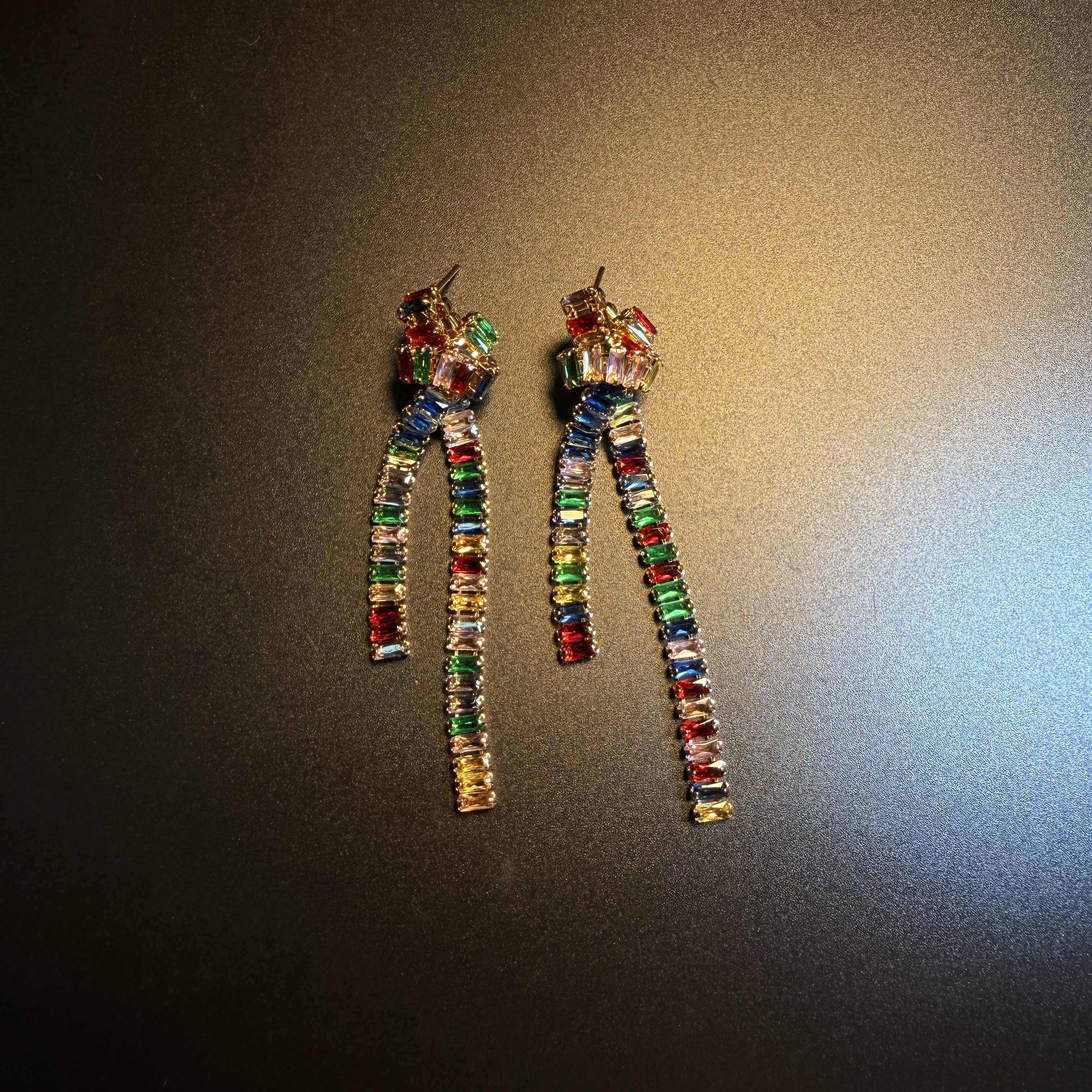 开花的橄榄 Vintage古着 Vintage Dangle彩色流苏耳钉 耳环 耳饰