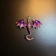 开花 Drakon紫色珐琅翼龙胸针 Violet 橄榄 Vintage古着