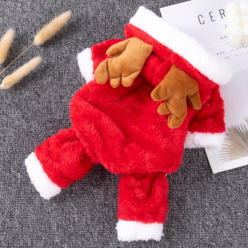 狗狗衣服新年冬季比熊泰迪柯基小型犬宠物猫咪秋冬款可爱四脚棉衣