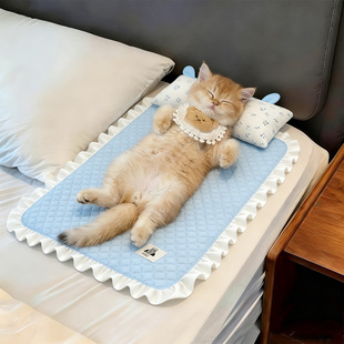 宠物床垫子冰窝猫狗通用冰丝猫凉垫空调垫趴趴窝降温神器可爱睡垫