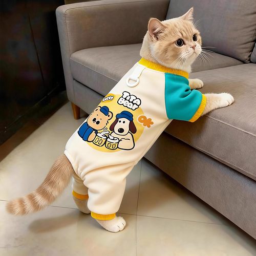 猫咪衣服秋冬可爱保暖四脚衣