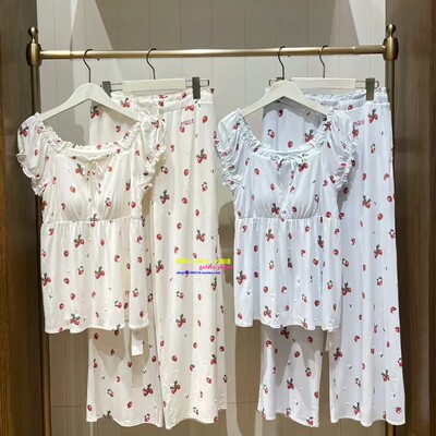 日本GP可爱草莓莫代尔可外穿睡衣