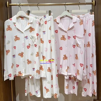 日本GP秋冬爱心小熊宽松居家睡衣