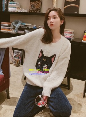 正品GP gelato pique软绵绵睡衣女露娜秋冬套头长袖卡通家居服ins