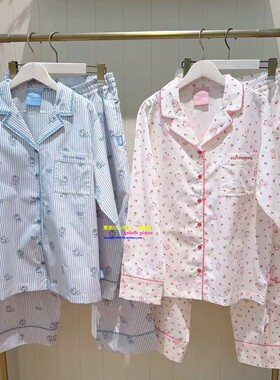 日本GP gelato pique春季卡通叮当猫情侣睡衣纯棉长袖家居服套装