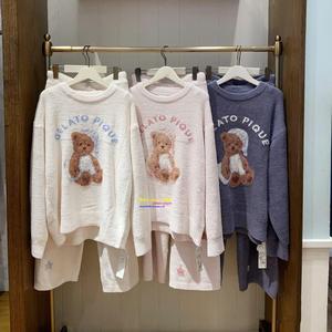 日本GP gelato pique冬季软绵绵睡衣女晚安小熊加厚保暖家居服套