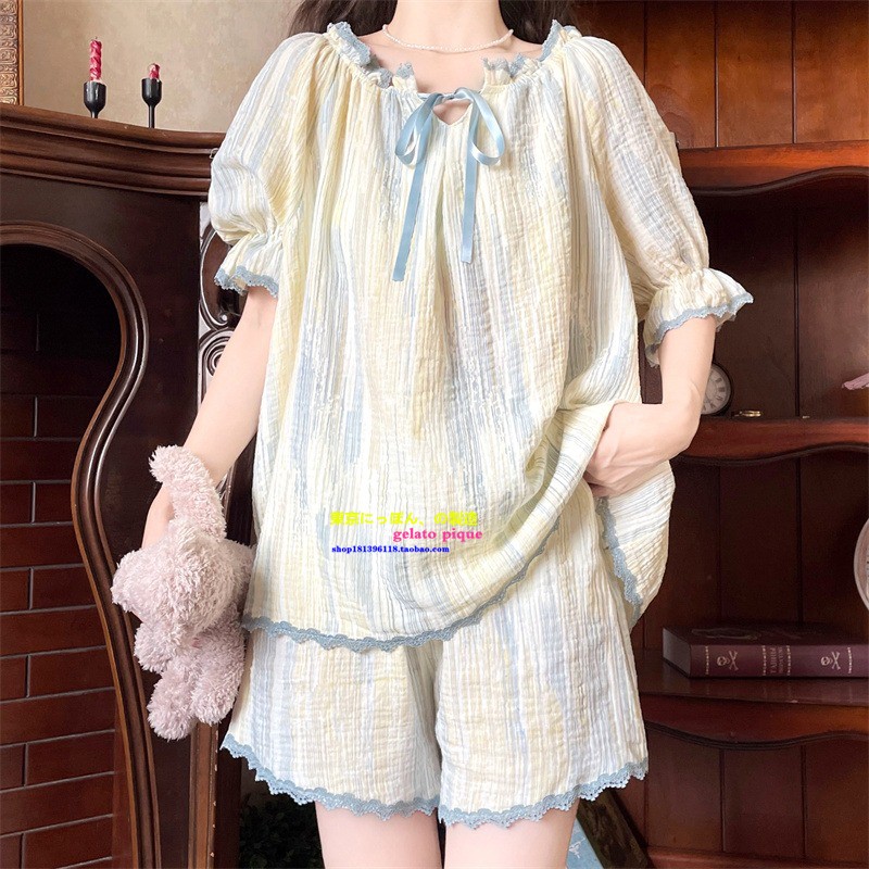 正品GP女棉纱公主风甜美睡衣套装