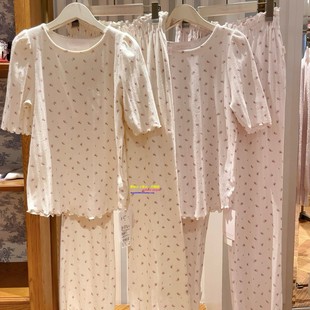 日本GP gelato pique夏新款 睡衣女甜美樱花莫代尔亲肤家居服套装