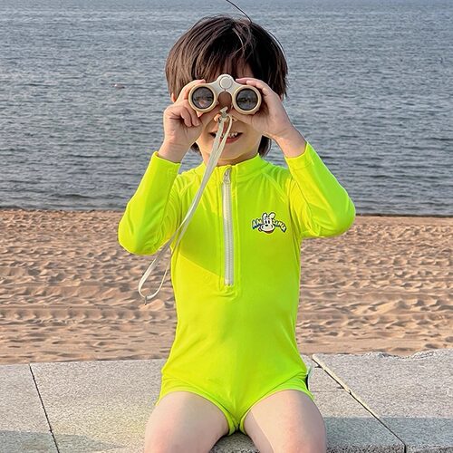 男童泳衣2025新款儿童夏季连体长袖泳装宝宝防晒速干游泳衣冲浪服