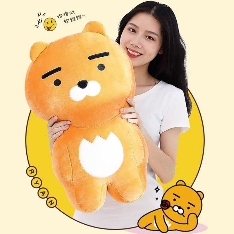 Kakao按摩熊靠枕抱睡公仔送女友