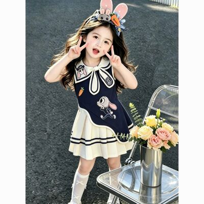 女童朱迪连衣裙2026夏季新款女孩裙子兔子警官儿童衣服女宝公主裙
