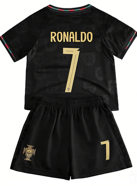 RONALDO葡萄牙7号主场球衣套装儿童足球服套装宽松比赛训练运动服