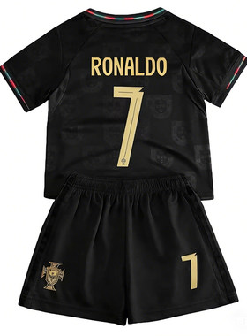 RONALDO葡萄牙7号主场球衣套装儿童足球服套装宽松比赛训练运动服