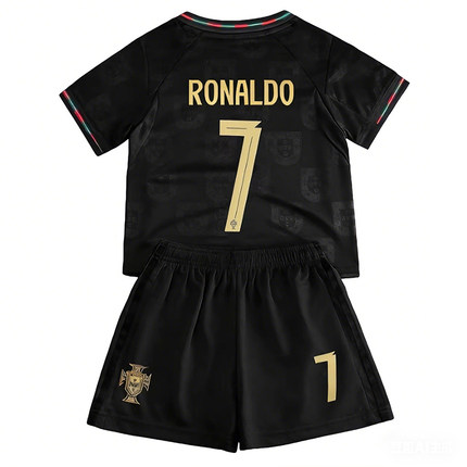 RONALDO葡萄牙7号主场球衣套装儿童足球服套装宽松比赛训练运动服