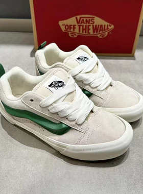 范斯VANS KNU SKOOL 白绿复古美式面包鞋男女休闲板鞋VN000D6CWTM