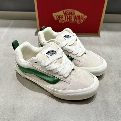 范斯VANS KNU SKOOL 白绿复古美式面包鞋男女休闲板鞋VN000D6CWTM