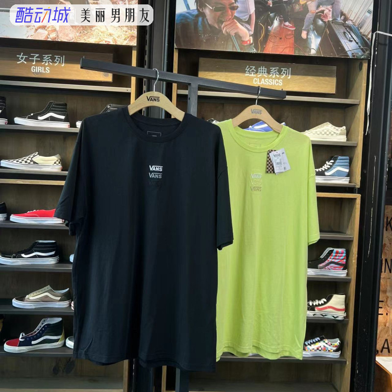 VANS短袖男士刺绣标经典圆领短袖