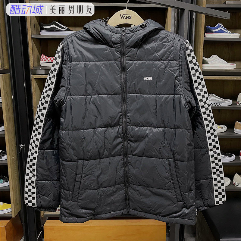 范斯棉服VANS棋盘格男