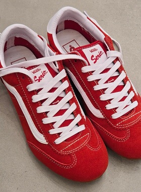 Vans Super Lowpro 红色男女低帮薄底运动休闲板鞋 VN000D83IZQ