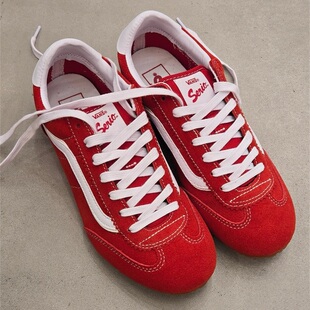 Vans Super Lowpro 红色男女低帮薄底运动休闲板鞋 VN000D83IZQ