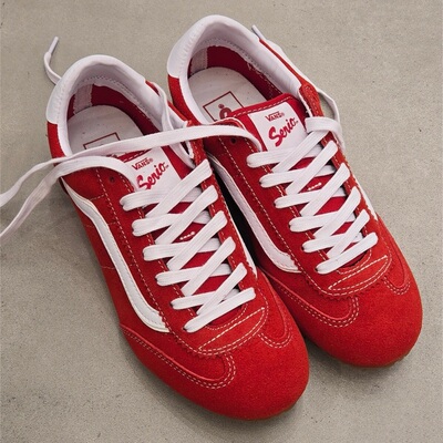 Vans Super Lowpro 红色男女低帮薄底运动休闲板鞋 VN000D83IZQ