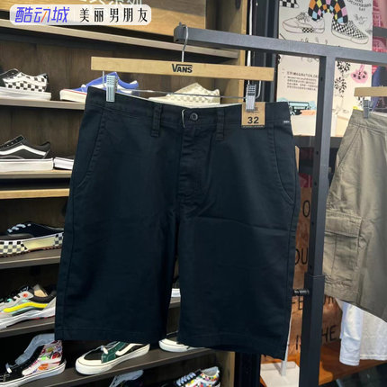 VANS范斯  AUTHENTIC  STRET 黑色男子工装休闲短裤VN0A2ZY9BLK