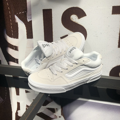 VANS范斯 Caldrone 白色低帮美式复古男女板鞋面包鞋VN0007P9WHT