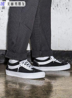 VANS范斯Bold Ni黑白经典翻毛皮低帮男女鞋休闲滑板鞋VN0A3WLPOS7