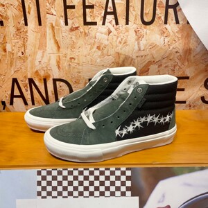 VANS范斯 SKATE SK8 HI PRO 黑绿高帮男女职业滑板鞋VN0A5FCC203
