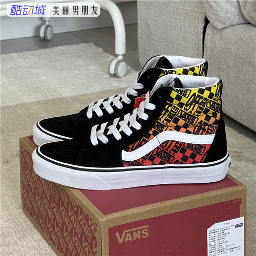 VANS男女SK8HI高帮LOGO印花板鞋
