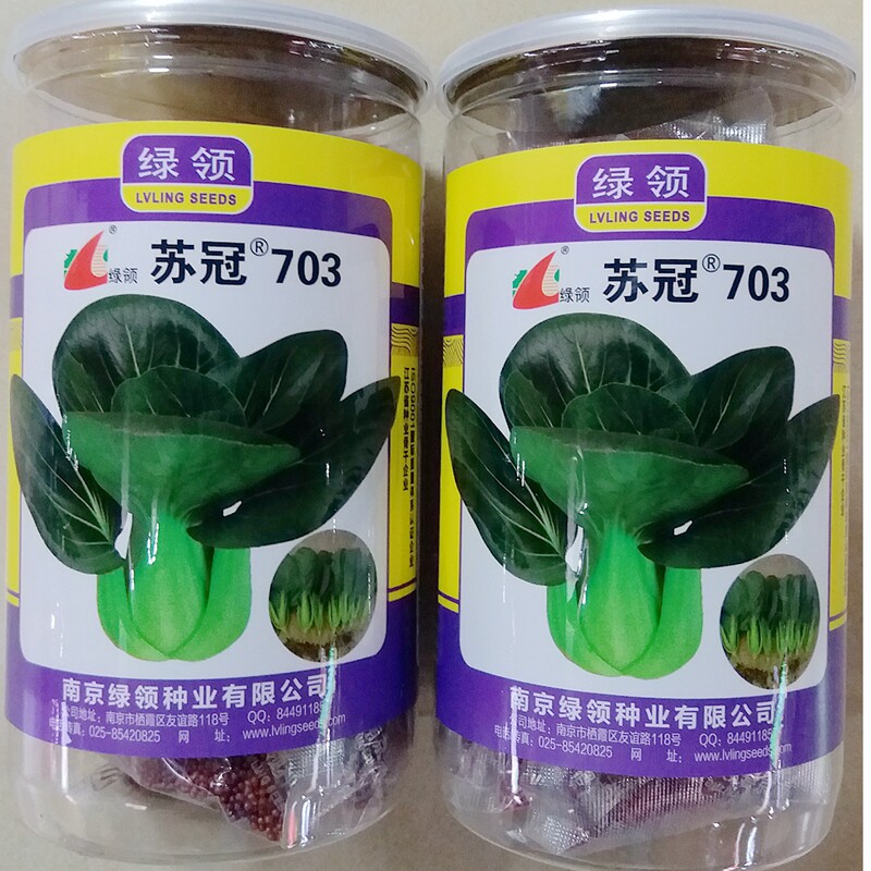 绿领苏冠703苏州青种子耐热高温菜秧绿梗小白菜油菜鸡毛菜籽400克